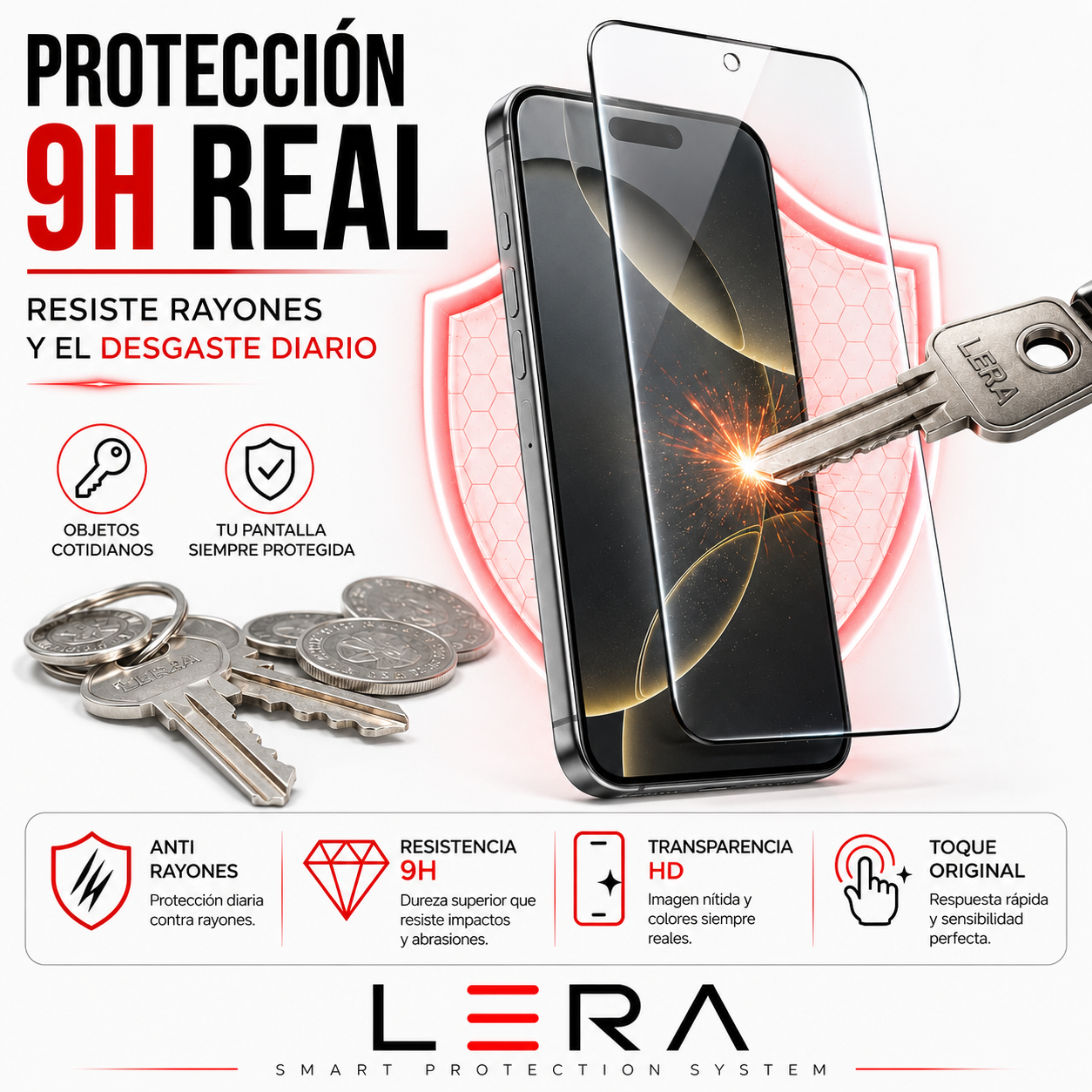 Lámina Mica Vidrio Templado para Samsung Pack X3
