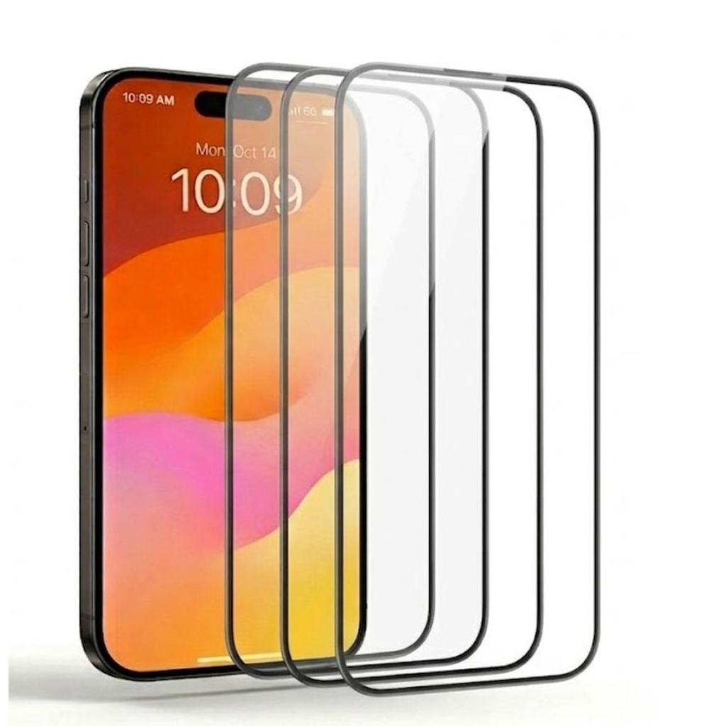 Lámina Mica Vidrio Templado para iPhone Pack X3