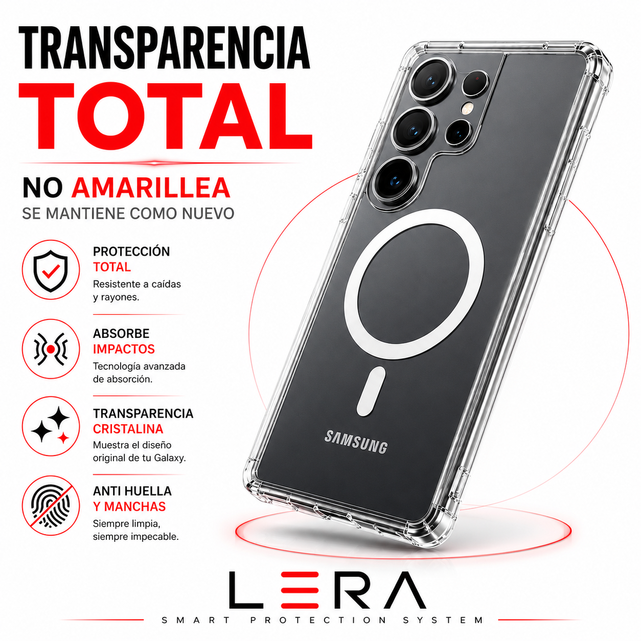 Funda Carcasa Magsafe Transparente para Samsung
