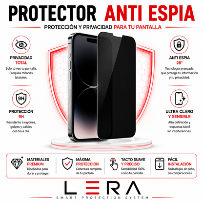 Kit Carcasa Magsafe Transparente + Lamina Mica Anti Espia Para iPhone