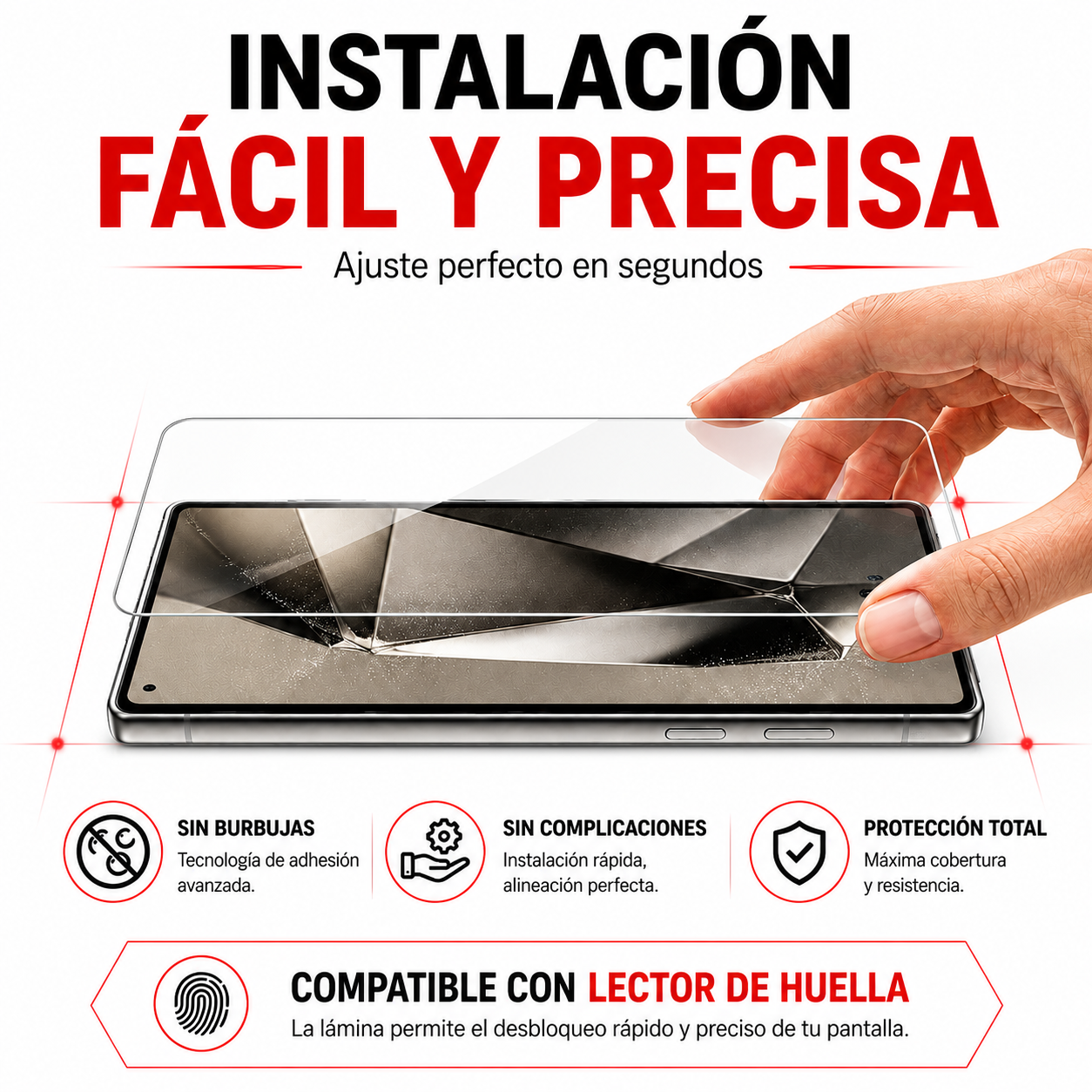 Kit Carcasa Magsafe Transparente + Lamina Mica Vidrio Templado para Samsung