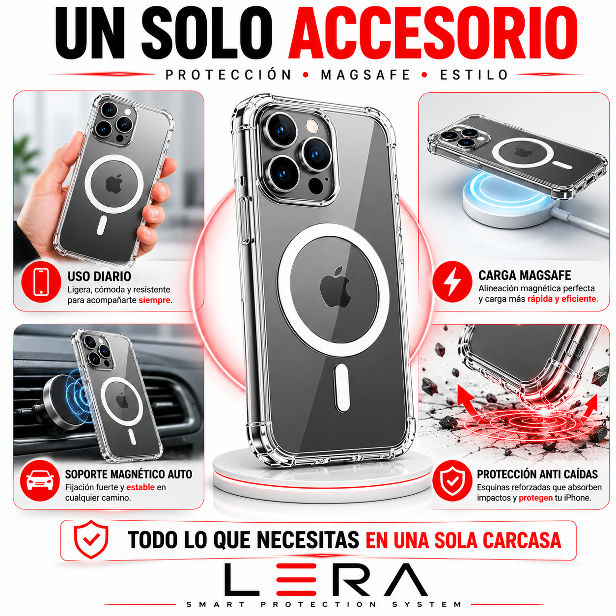 Funda Carcasa Magsafe Transparente para iPhone