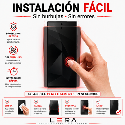 Lámina Mica Vidrio Anti Espía Samsung Varios Modelos Pack X3