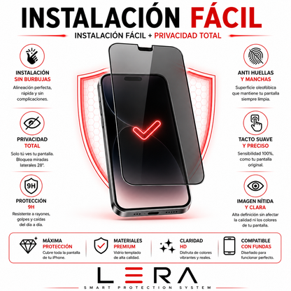 Kit Carcasa Magsafe Transparente + Lamina Mica Anti Espia Para iPhone